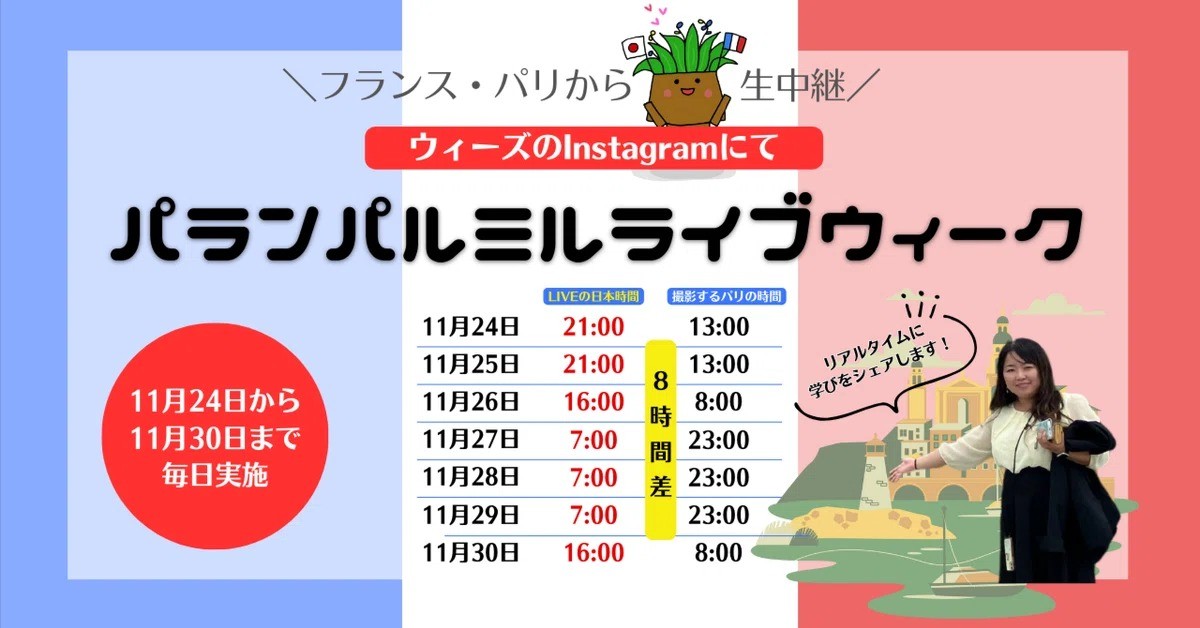2024年の渡仏時のライブ配信アーカイブ